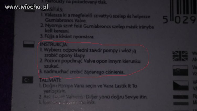 Instrukcja pompki rowerowej