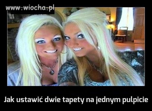 Jak ustawić dwie tapety na jednym pulpicie