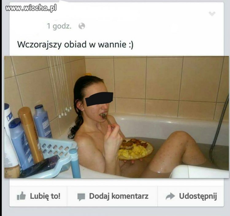 Obiad w wannie