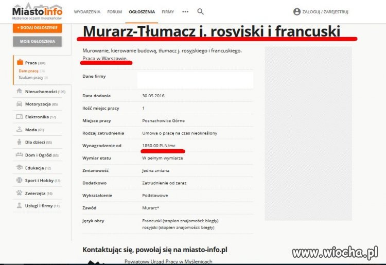 Nowy zawód: Murarz-Tłumacz- umrze z głodu po mies.