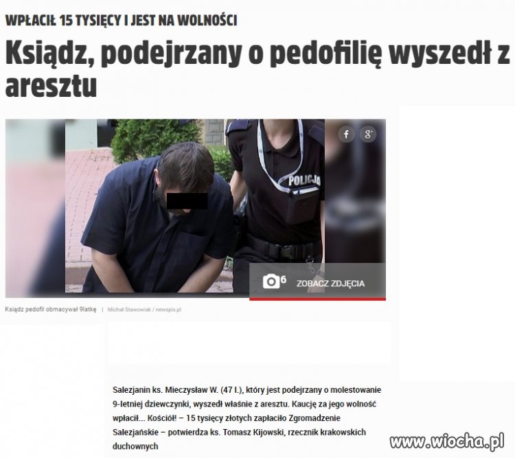Wpłacili kaucje za pedofila!!!