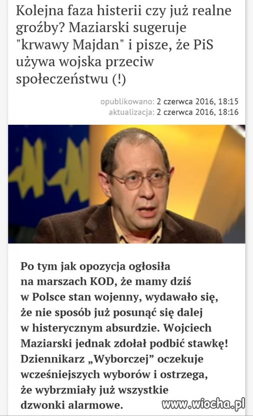 Wyborcza-wojsko użyte PRZECIW społeczeństwo
