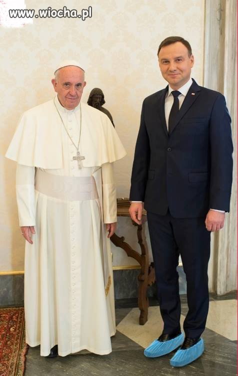 Sweet focia z Papą w plastikowych workach na nogach