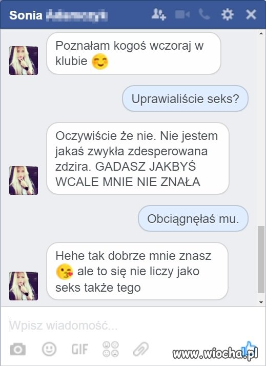 Bo Sonia się szanuje