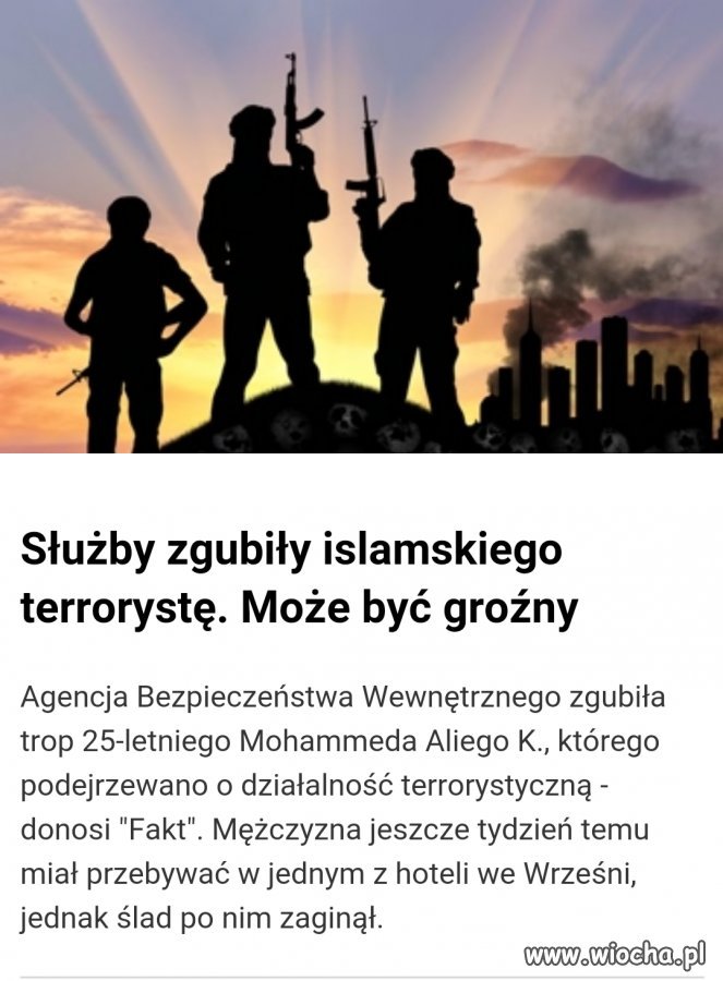 ABW zgubiła islamskiego terrorystę