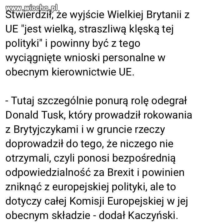  Tusk jest głównym powodem rozpadu