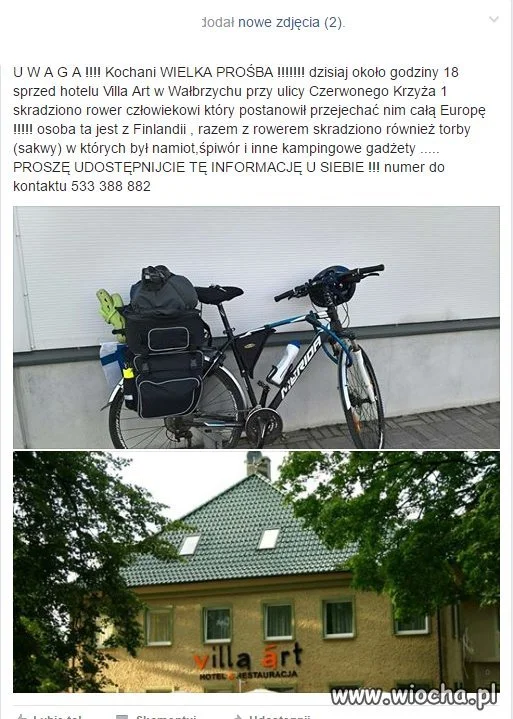 Przejechał na rowerze pół Europy