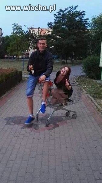 Poleciał na dobry wózek