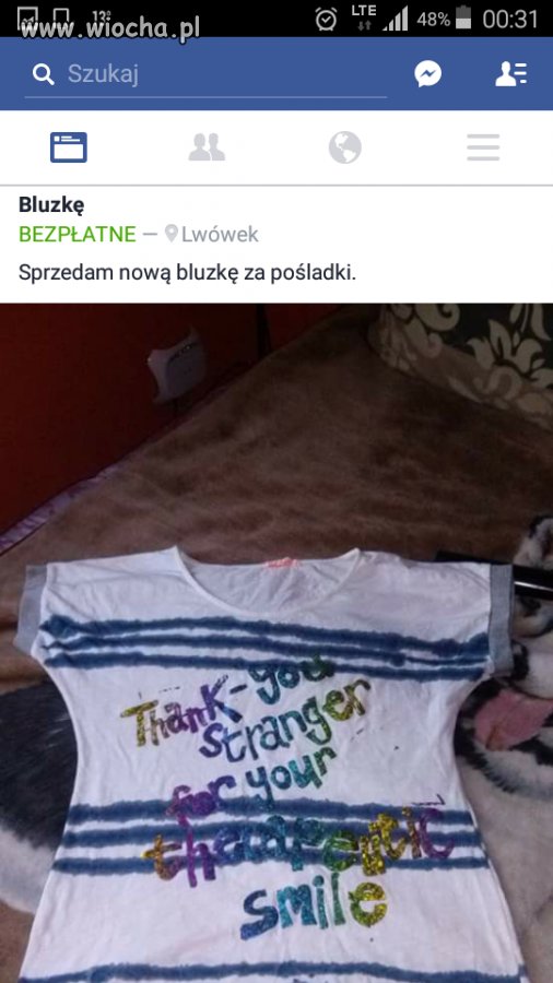 Sprzedam bluzkę za pośladki 
