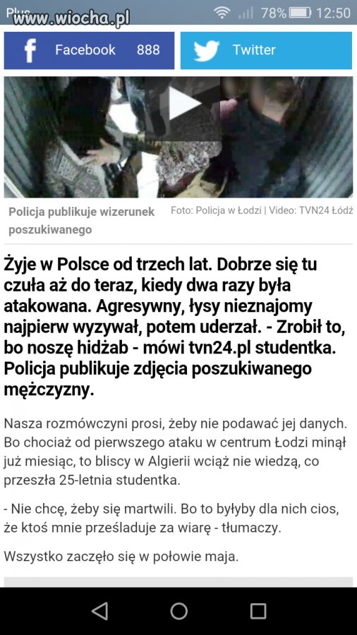 Poczuła się jak chrześcijanka