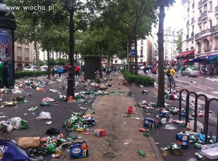 Euro 2016. ulice Paryża po meczach...