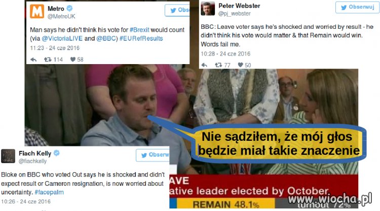 Głosował za Brxitem
