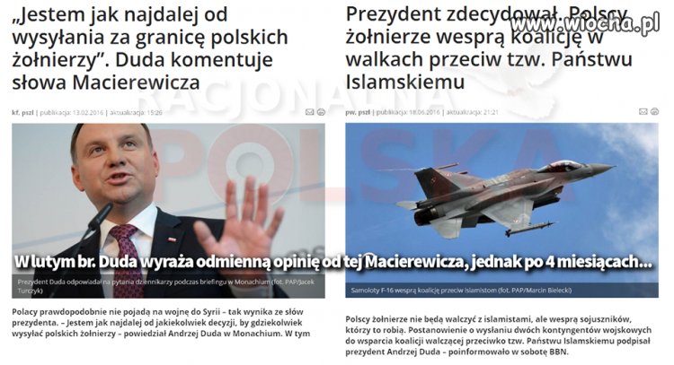 W odpowiedzi na moją