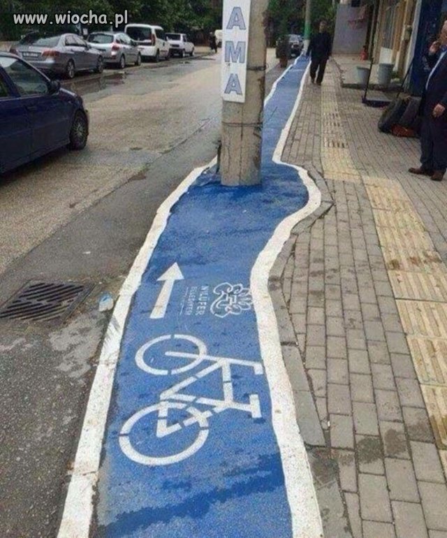 Ścieżka rowerowa z przeszkodami
