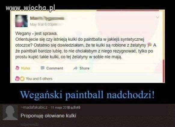 Wegański paintball