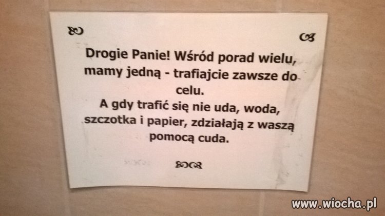 W jednej z damskich toalet