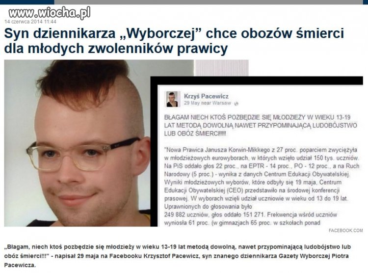 Mowa miłości według syna dziennikarza wyborczej.