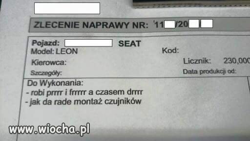 Zlecenie naprawy
