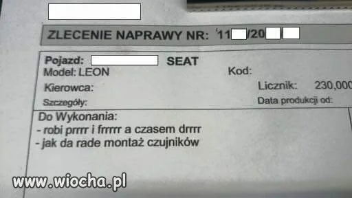 Zlecenie naprawy