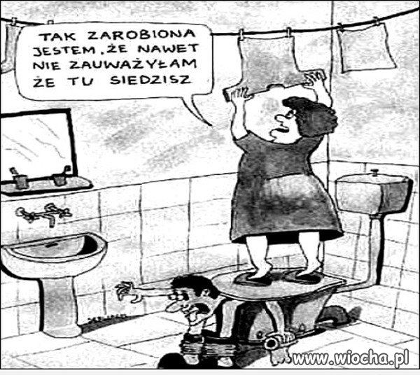 Zarobiona gospodyni domu.