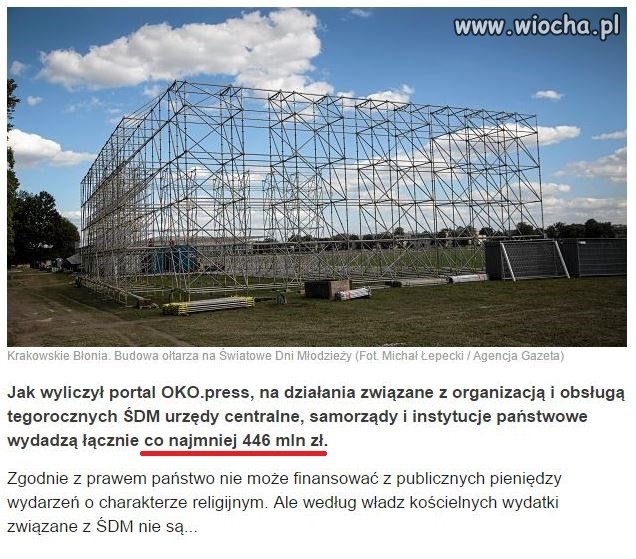 Takie kwoty na jednorazową kościelną imprezę