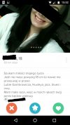 Pewna dziewczyna na tinderze szuka miłości życia