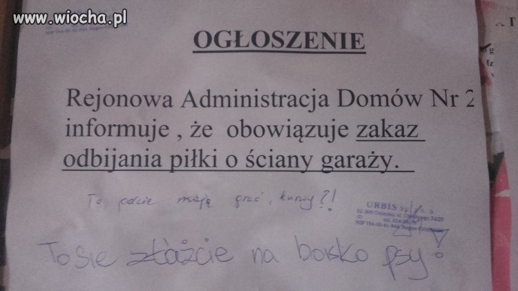 Nie ma grania na podwórku