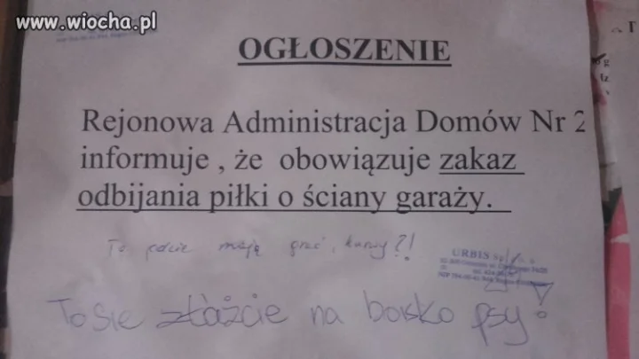 Nie ma grania na podwórku