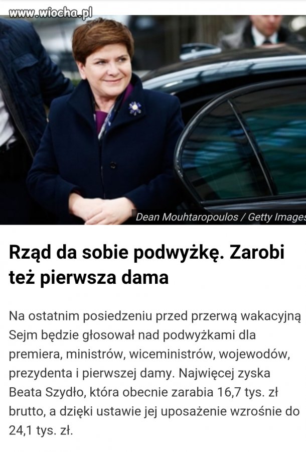 A moja żona też dostanie pensję za to że ja pracuję 