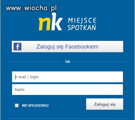 Niema jak to logować się na serwis społecznościowy