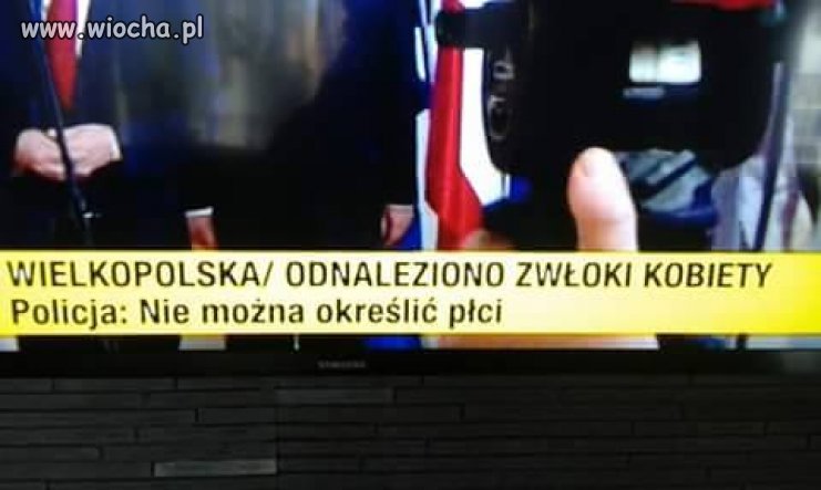 Policja nie potrafi określić płci kobiety... 