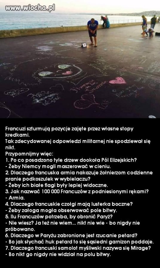 Francja- kraj tchórzy ...