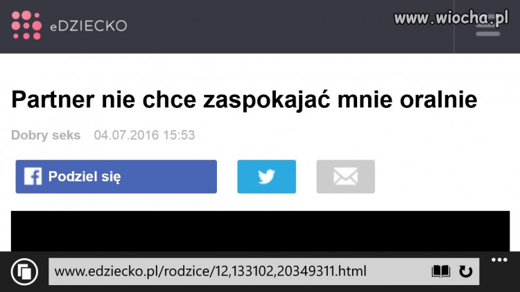 O seksie oralnym na e-dziecko
