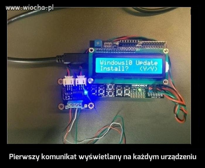 Pierwszy komunikat wyświetlany