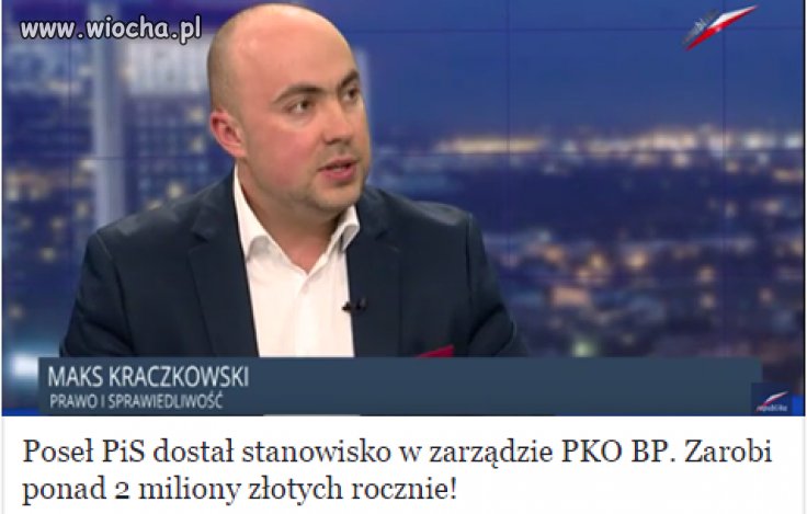 Jedyne co łączy go z bankowością to ma tam kredyt 