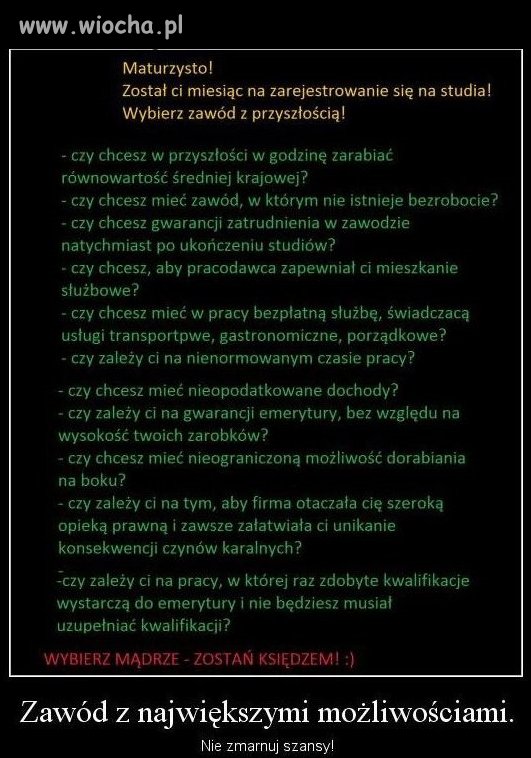 Wybierz zawód z przyszłością.