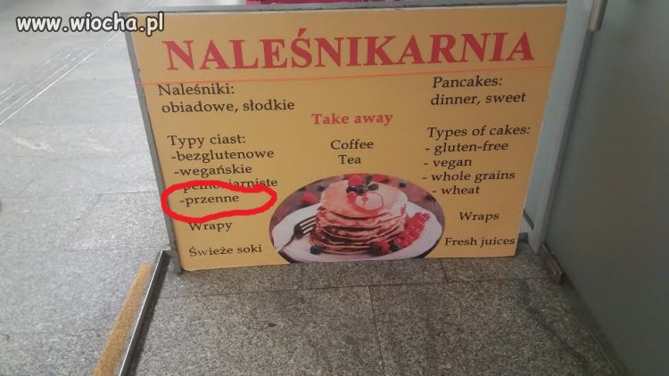 Naleśnikarnia w podziemiach na centralnym