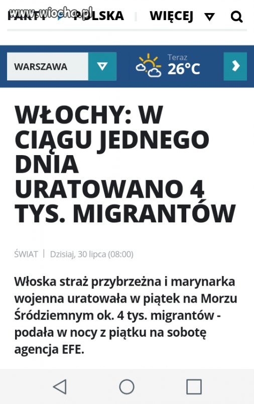 Jak będą tak napływać to w 10 latach przybędzie   