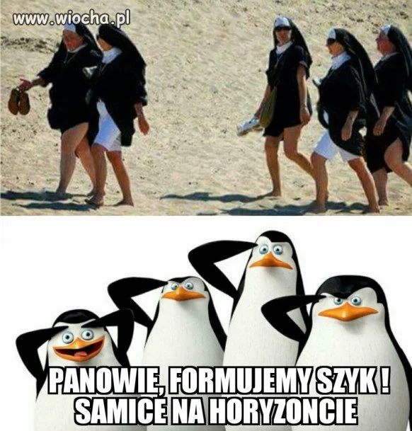 Plażą szły zakonnice...