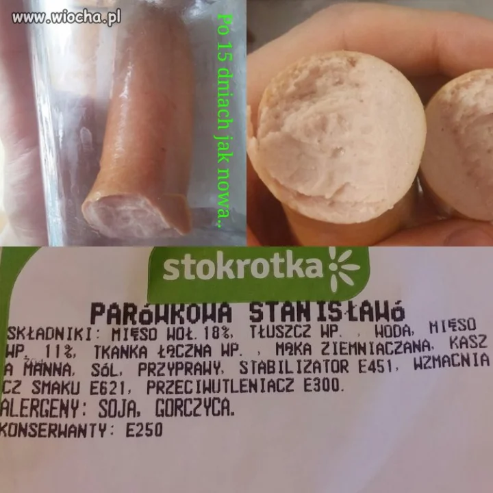 Parówki ze stokrotki. 29% "mięsa"