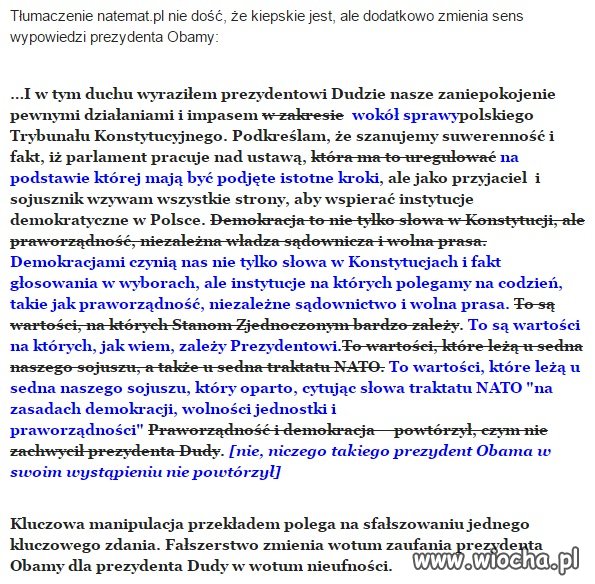 Portal Tomasza Lisa zmanipulował zdanie