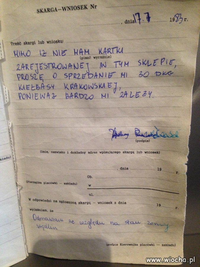 Książka skarg i wniosków 