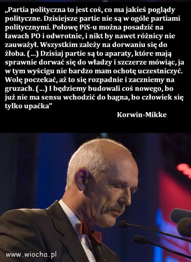 JKM - żal przegranego, czy trzeźwe spojrzenie