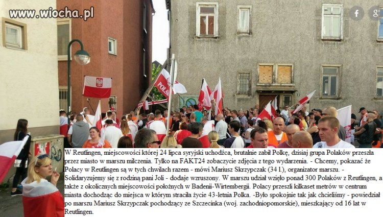 Marsz milczenia po zabiciu Polki