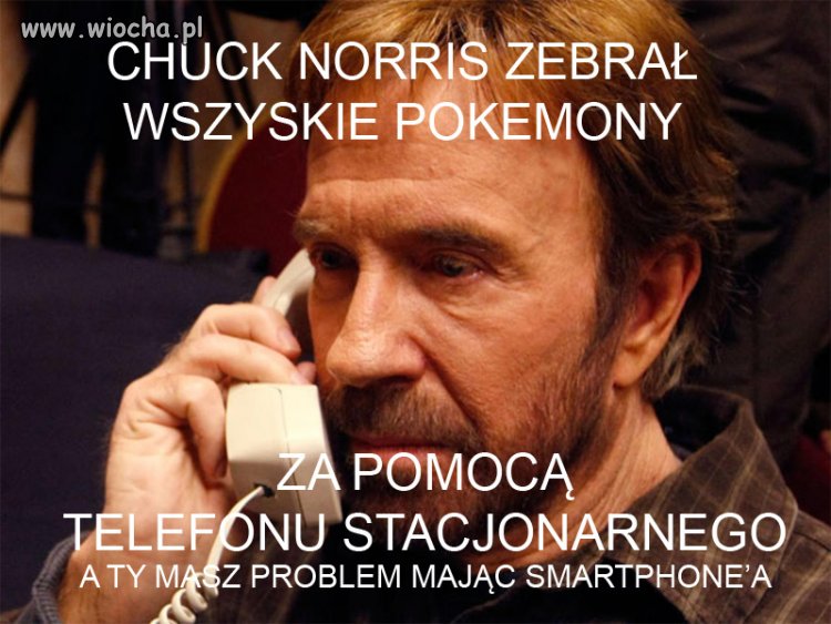 Chuck Norris zebrał już wszystkie Pokemony