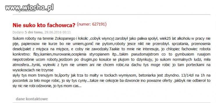 Tak się szuka pracy na Podhalu