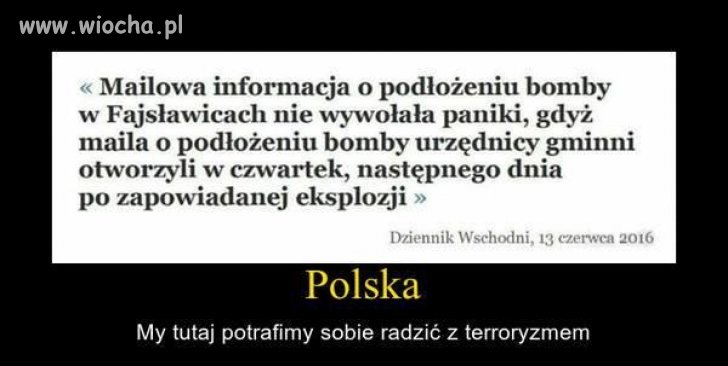 Polska radzi sobie z terroryzmem.