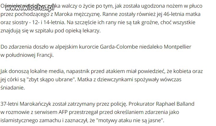 Motywy zamachu nie są znane