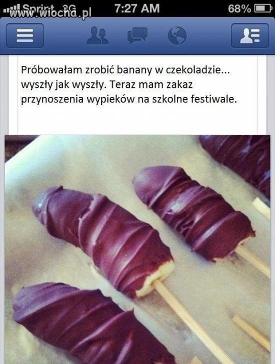 Banany w czekoladzie