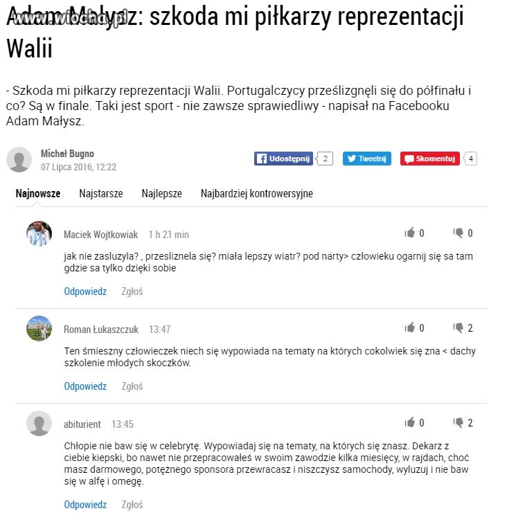 Gówniarze z gimbazy nie pamiętają "Małyszomanii"